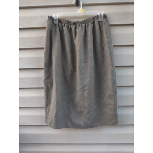 Vintage I.S.B. Inc Womens Skirt Suit Size 16 Blazer Gray Plaid Lace 2 Piece Set - Picture 16 of 16